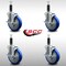 Service Caster 5'' SS Blue Poly Swivel 1'' Expanding Stem Caster Set with Brake, 4PK SCC-SSEX20S514-PPUB-BLUE-TLB-1-4 - alternate 3